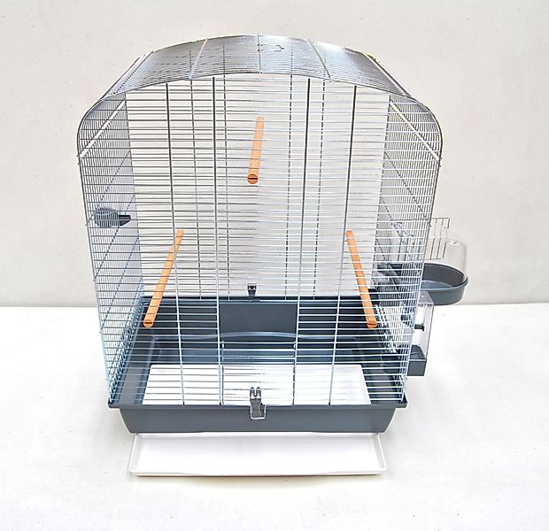 Ollesch Vogelkäfig Vogelkäfig Elena Chrom grau günstig online kaufen
