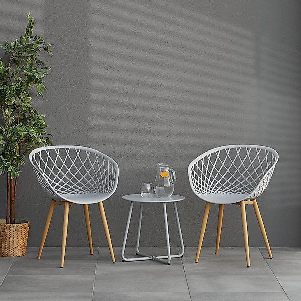 Homestyle4u Gartenstuhl Stuhl Balkonstuhl Massiv Küche günstig online kaufen
