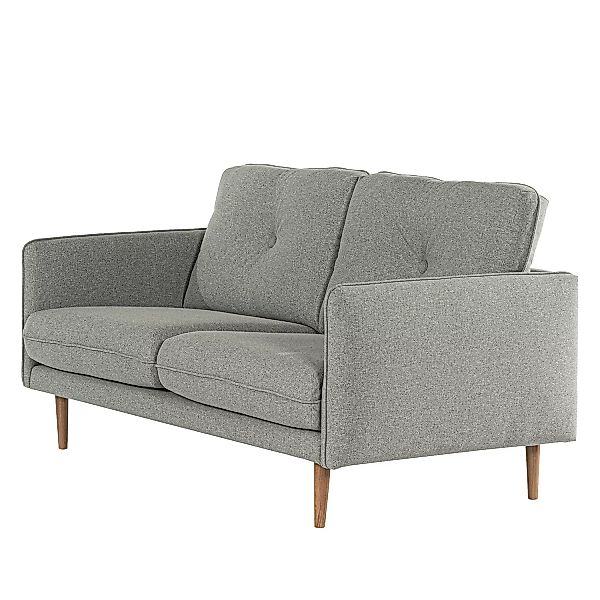 home24 Norrwood Sofa Pigna I 2,5-Sitzer Hellgrau Webstoff 168x86x94 cm günstig online kaufen