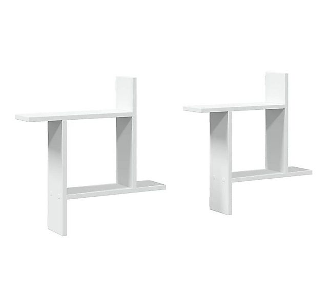 vidaXL Regal Wandregale 2 Stk. Weiß 50x12x50 cm Holzwerkstoff, 1-tlg. günstig online kaufen