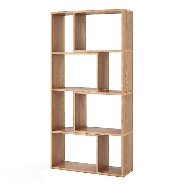 Costway Bücherregal mit 4 Ebenen Standregal mit 8 Fächern Natur günstig online kaufen