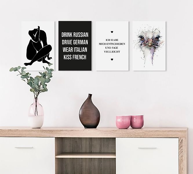 queence Acrylglasbild »Spruch«, Schwarz-Weiß-Sprüche-Sprüche & Texte-Schrif günstig online kaufen