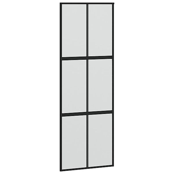 vidaXL Haustür Schiebetür Schwarz 76x205 cm günstig online kaufen