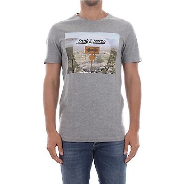 Jack & Jones  T-Shirts & Poloshirts 12138454 SUMMER TEE-LIGHT GREY MELANGE günstig online kaufen