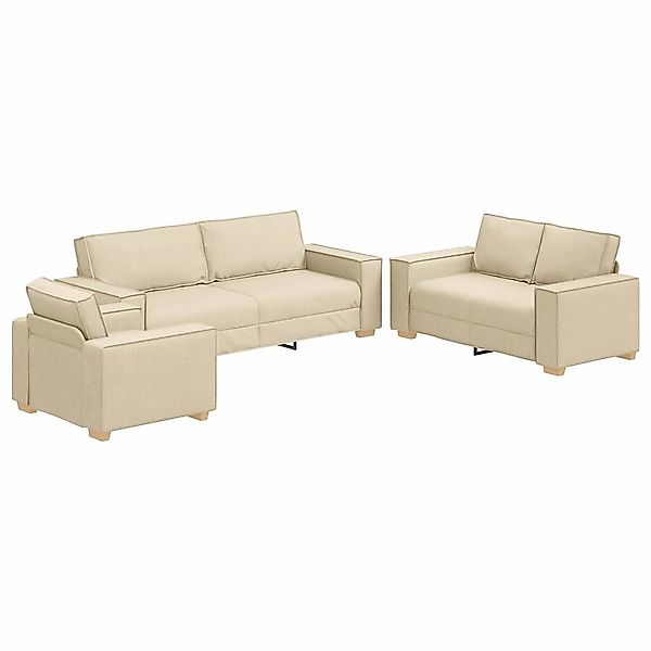 vidaXL Sofa Sofa 3 pcs Creme günstig online kaufen