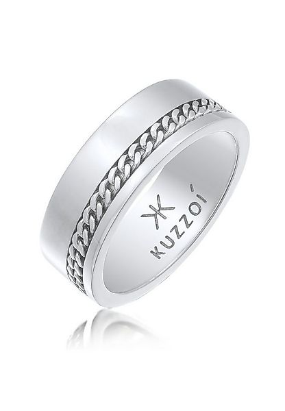 Kuzzoi Silberring Herren Bandring Chunky Chain 925 Silber günstig online kaufen