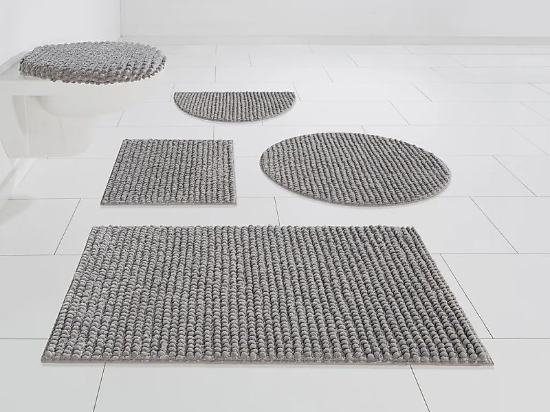 my home Badematte "Renat, Badvorleger, Badezimmer Teppich, Scandi" Höhe 15 günstig online kaufen