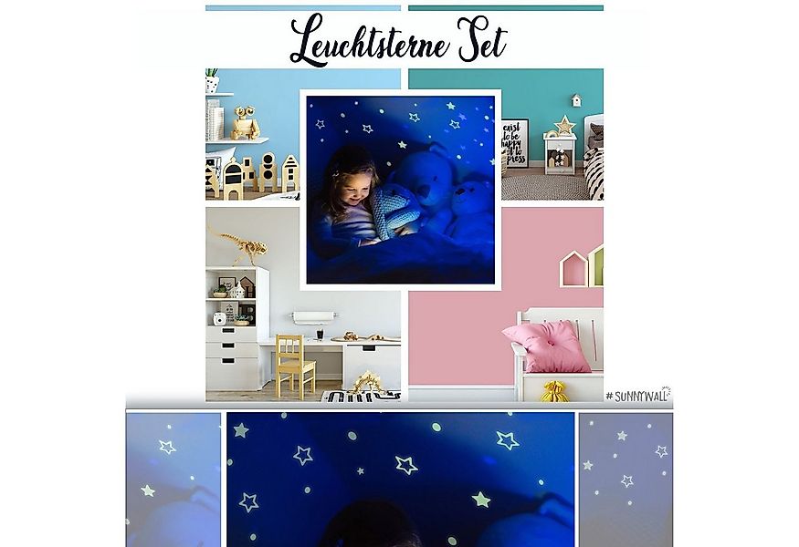 Sunnywall Wandtattoo Leuchtsterne Set, Leuchtsterne & Goldsterne (572 St), günstig online kaufen
