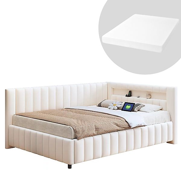 HAUSS SPOLE Schlafsofa 140x200 mit LED-Licht, günstig online kaufen