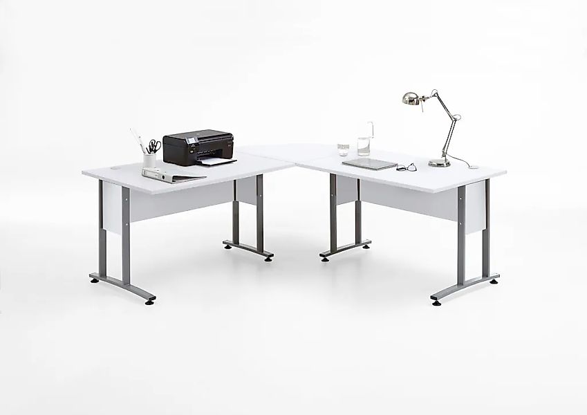 FMD Eckschreibtisch "Calvi", frei stellbar, XL-Arbeitsplatz, in 3 Größen - günstig online kaufen