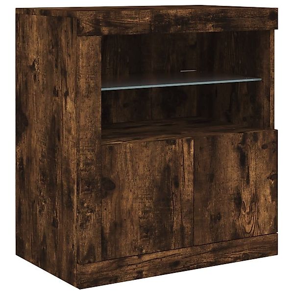 vidaXL Sideboard Sideboard mit LED-Leuchten Räuchereiche günstig online kaufen