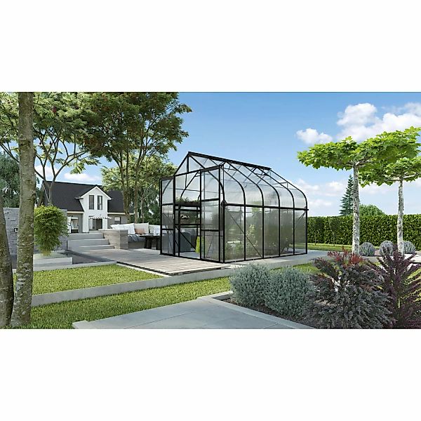 Vitavia Gewächshaus Diana 8300 Schwarz 8,3 m² inkl. Fundament günstig online kaufen
