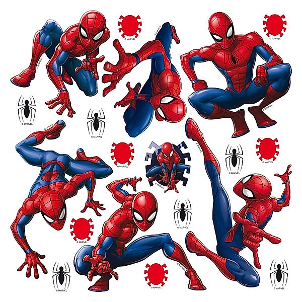 Sanders & Sanders Wandtattoo Spider-Man Blau und Rot 0,3 x 0,3 m 600952 günstig online kaufen