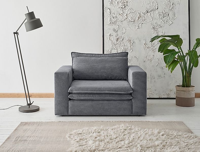 Places of Style Loveseat "PIAGGE", Hochwertiger Cord, trendiger Loveseat günstig online kaufen
