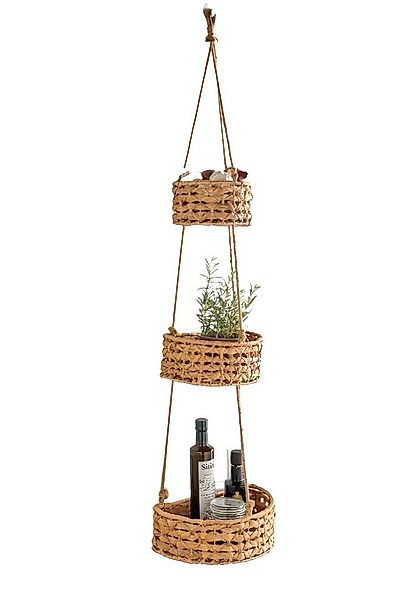 Dekoleidenschaft Hängekorb Hängeetagere "Wasserhyazinthe" mit 3 Körben, 90 günstig online kaufen