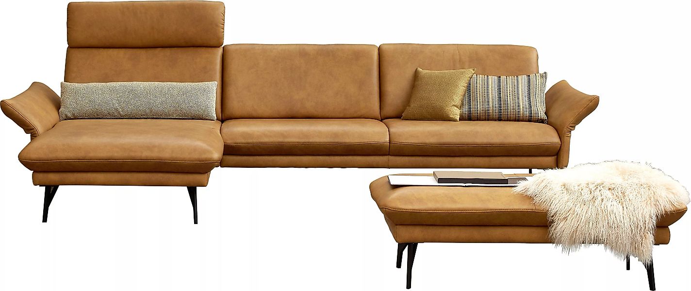 himolla Ecksofa "1928", (Sofa mit oder ohne Hocker auswählen), mit Hocker, günstig online kaufen