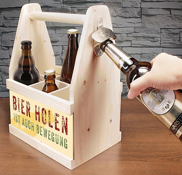 Beer Caddy Flaschenträger Mit Flaschenöffner Für 6 Flaschen günstig online kaufen