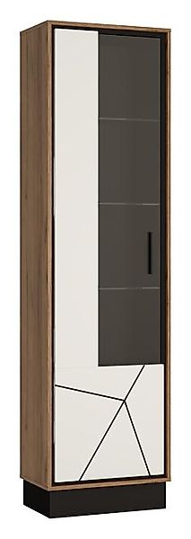 Vitrine BROLO BROV01L von Wojcik Catania Eiche Perlschwarz Möbelbauplatte s günstig online kaufen