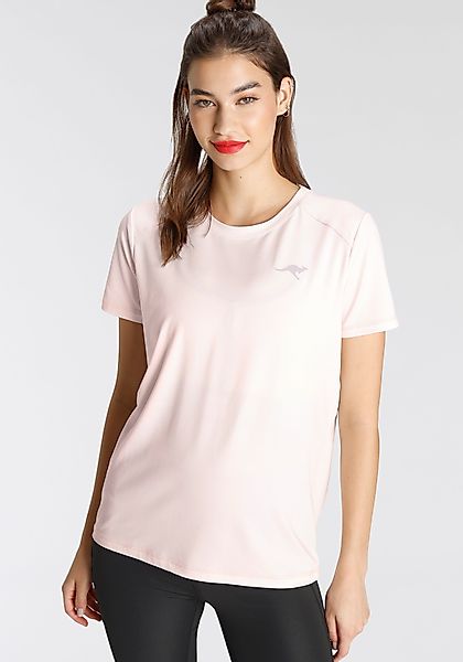 KangaROOS Trainingsshirt Kurzarm, hüftbedeckend, unifarben, Rundhalsausschn günstig online kaufen