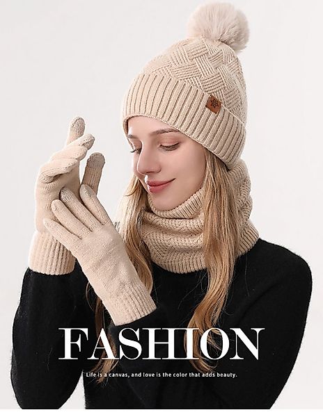 Jumpeak Mütze & Schal Mütze & Schal,Schal Mütze Handschuhe Set,Modeschal,St günstig online kaufen