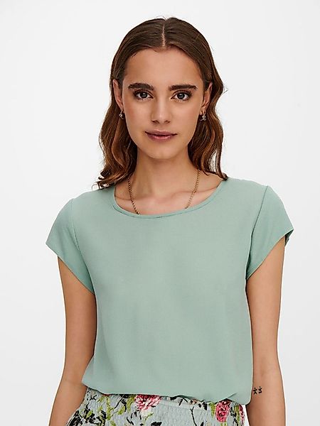 ONLY Blusenshirt Einfarbige Kurzarm Oberteil ONLVIC günstig online kaufen