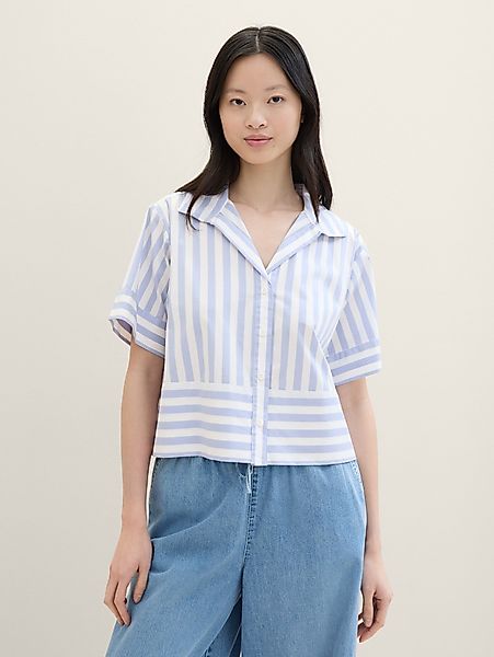 TOM TAILOR Denim Kurzarmbluse Hemdbluse mit günstig online kaufen