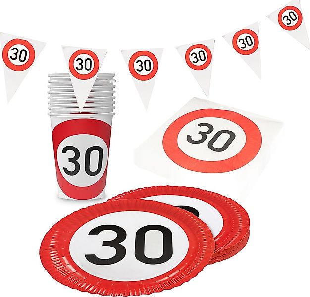Party Factory Dekoteller Happy Birthday Verkehrsschilder 30 zum 30-sten Geb günstig online kaufen