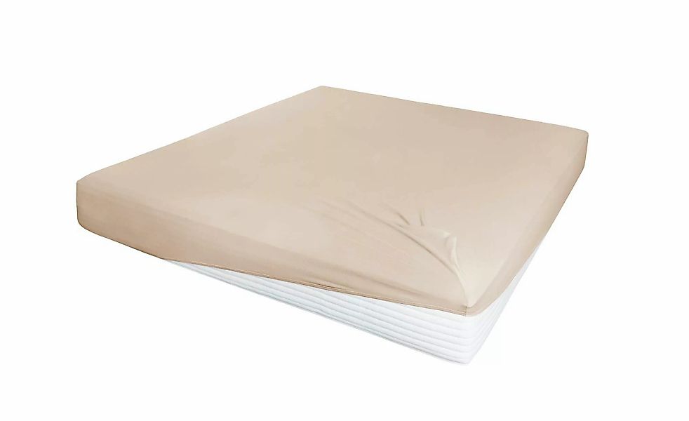 Jersey-Elasthan Boxspringbetttuch   ¦ beige ¦ Maße (cm): B: 190 H: 26 T: 26 günstig online kaufen