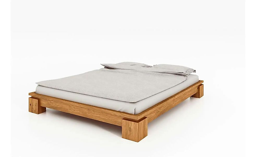 Massivholzbett niedrig ohne KT   ¦ holzfarben ¦ Maße (cm): B: 88 H: 25 Bett günstig online kaufen