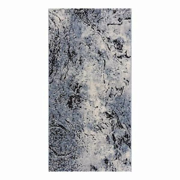 carpet city® Teppich Kurzflor Modern - Grau, Blau - Abstrakt Meliert - Wohn günstig online kaufen