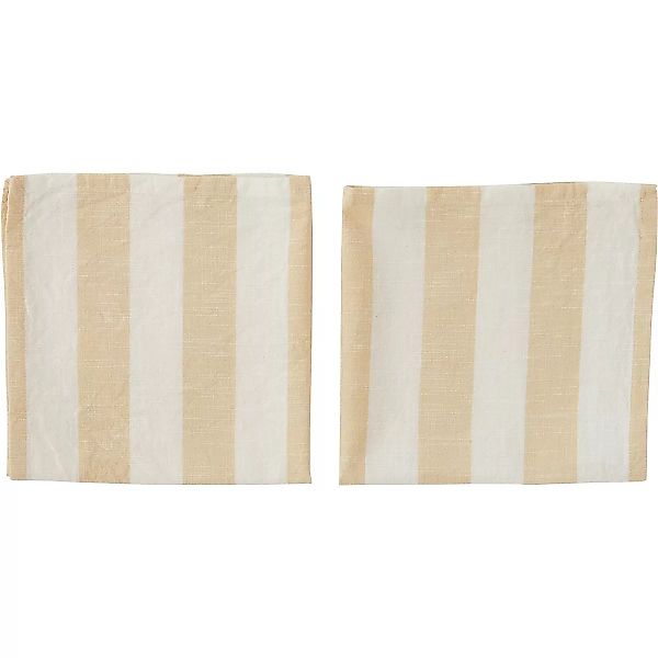 Striped Serviette 45 x 45cm 2er Pack Vanilla günstig online kaufen