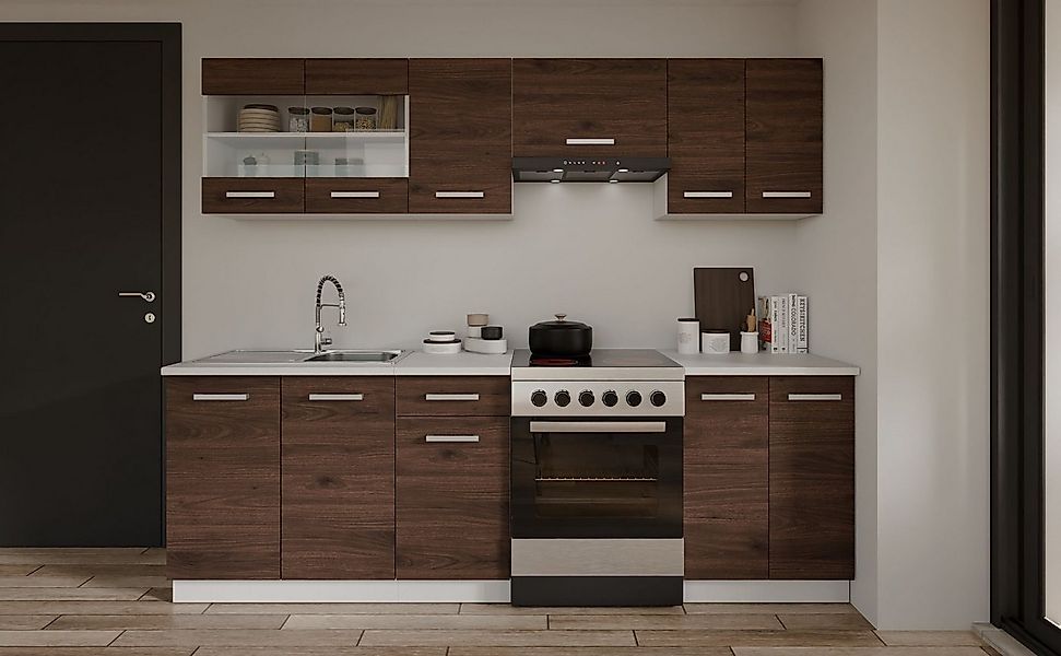 Küchen-Preisbombe Küchenzeile Küche Robby 240 cm Küchenzeile Küchenblock Si günstig online kaufen