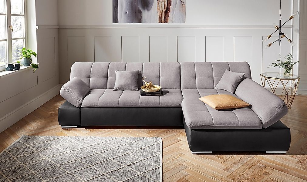 DOMO collection Ecksofa "Mona L-Form" wahlweise mit Bettfunktion günstig online kaufen