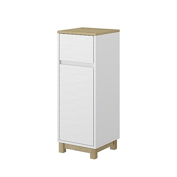 Vicco Midischrank Livia Weiß 30 x 80 cm mit Schublade günstig online kaufen