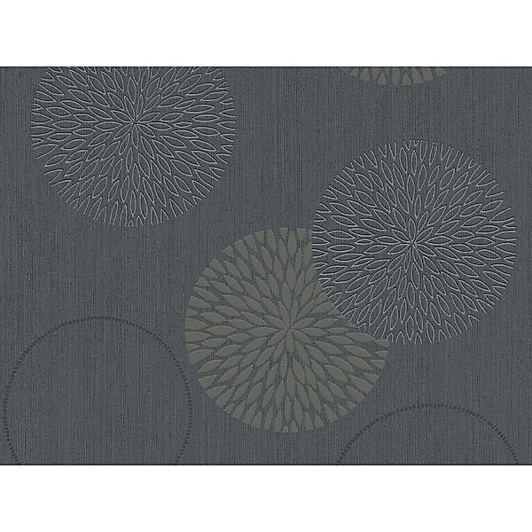 Vliestapete Floral Grau FSC® günstig online kaufen