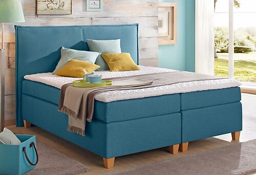 Home affaire Boxspringbett »Houssay« inkl. Topper, 5 Breiten, 2 Härtegraden günstig online kaufen