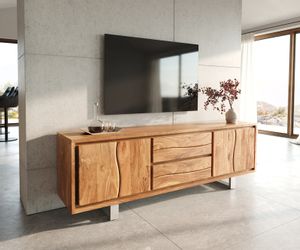 DELIFE Lowboard Live-Edge, Akazie Natur 200 günstig online kaufen