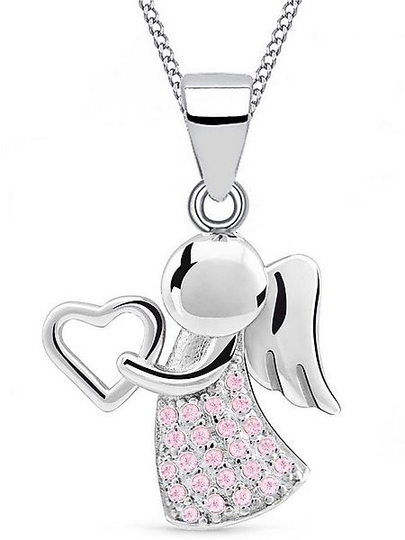 Goldene Hufeisen Engelanhänger Schutzengel Herz Zirkonia Anhänger mit Kette günstig online kaufen