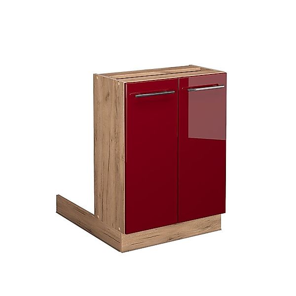 Vicco Unterschrank Fame-Line, Bordeaux Hochglanz/Eiche, 60 günstig online kaufen