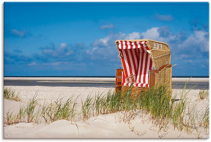 Artland Wandbild "Strandkorb 337" Strand 1 Stk. tlg. als Leinwandbild, Wand günstig online kaufen