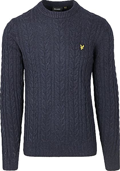 Lyle & Scott Cable Pullover Navy - Größe L günstig online kaufen