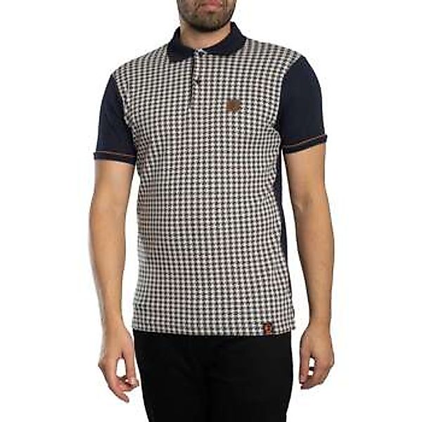 Trojan  Poloshirt Hahnentritt-Panel-Poloshirt günstig online kaufen