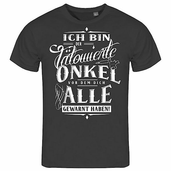 deinshirt Print-Shirt Herren T-Shirt Ich bin der tätowierte Onkel Funshirt günstig online kaufen