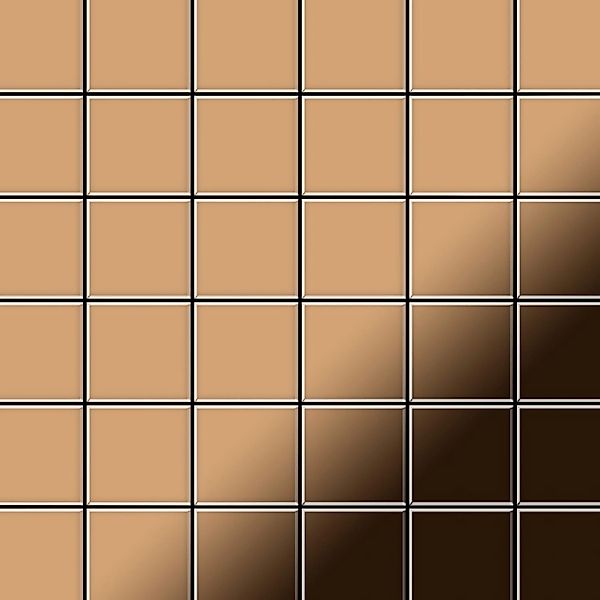 ALLOY Mosaik Fliese Massiv Metall Titan Hochglanz Kupfer 1,6mm Cinquanta-ti günstig online kaufen