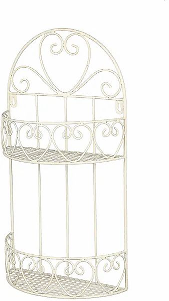 Ambiente Haus Deko-Wandregal »Wandregal rund - antikweiss 50cm« 1 Stk. tlg. günstig online kaufen