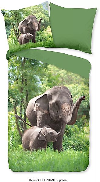 good morning Kinderbettwäsche »Elephants«, (2 tlg.), 100% Baumwolle günstig online kaufen