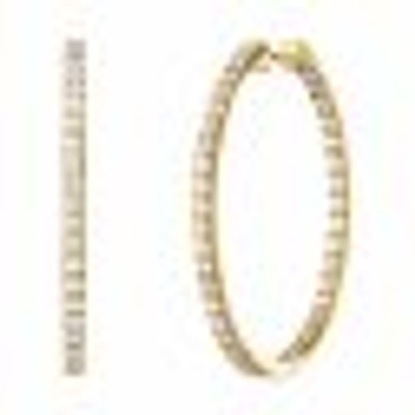 Klappcreolen 925/- Sterling Silber vergoldet Zirkonia 30 mm günstig online kaufen