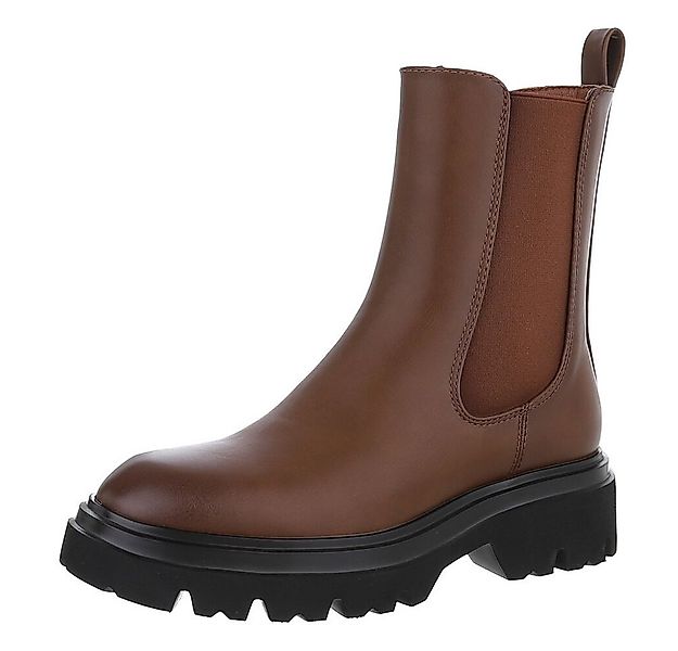 Ital-Design Elegante Chelsea Boots mit rutschfester Sohle für Damen Plateau günstig online kaufen