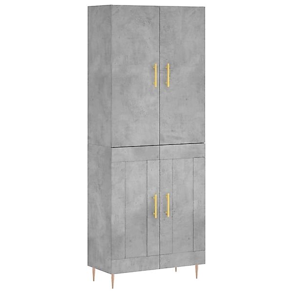 vidaXL Highboard Betongrau 69,5x34x180 cm Holzwerkstoff 3195783 günstig online kaufen