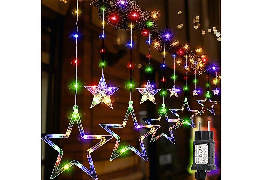 Salcar LED-Lichterkette LED Sterne 2m 160 LED Lichtervorhang Weihnachten Li günstig online kaufen
